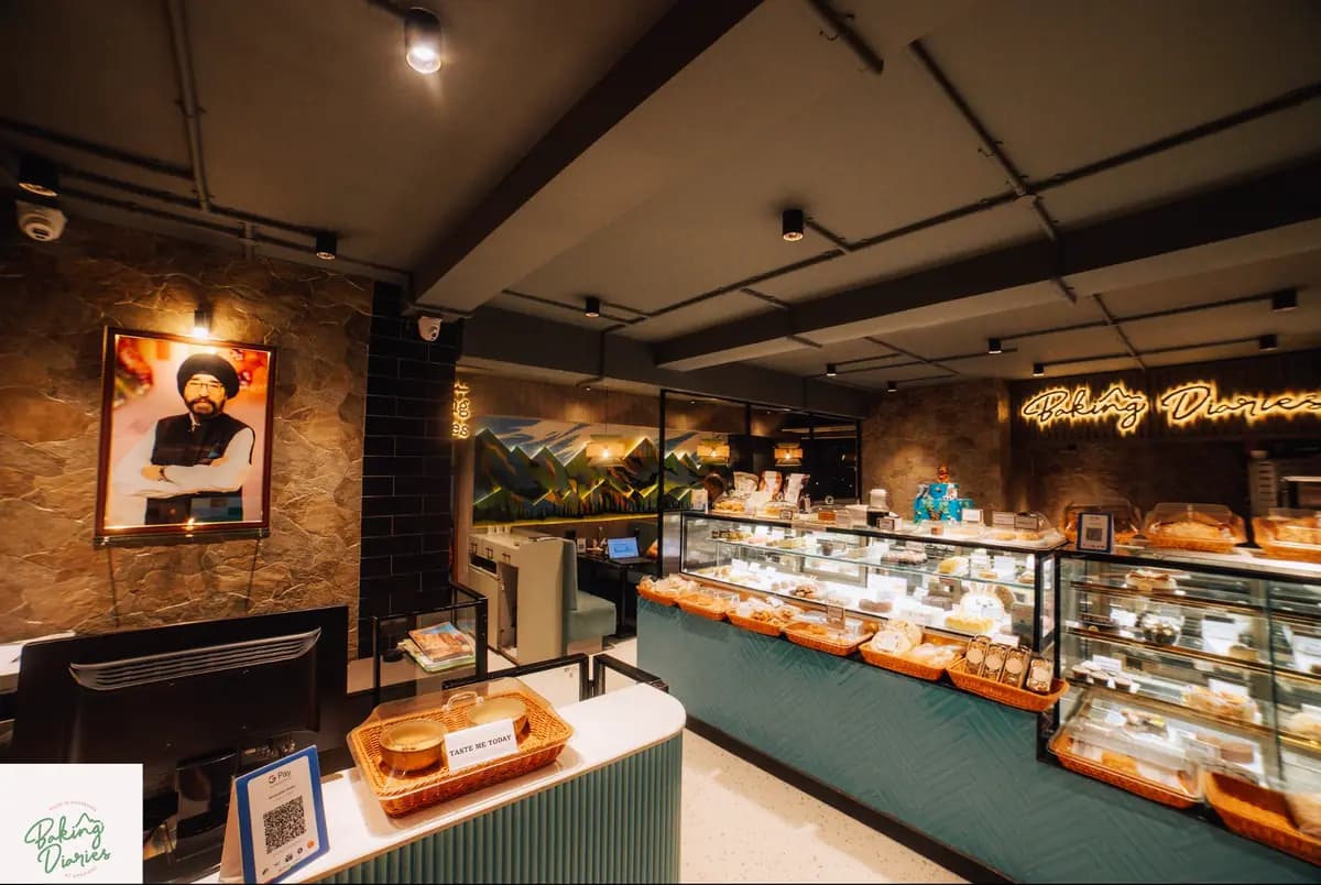 Interior of Baking Diaries Cafe